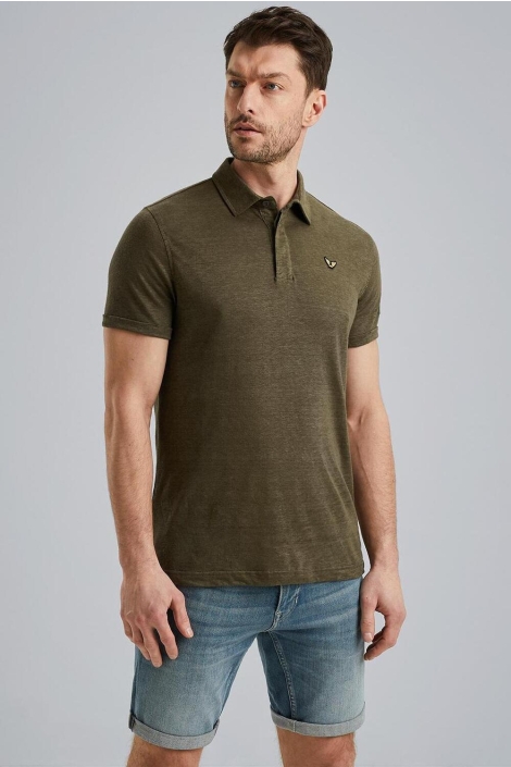 PME legend short sleeve polo linen cargo
